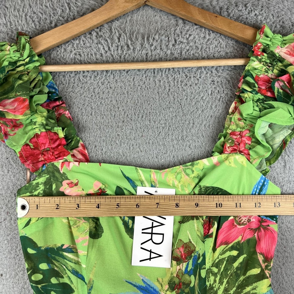 Flying Tomato Dress Womens XS Multicolor Floral Tiered Maxi Sundress Tropical - Picture 4 of 12
